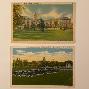 True Vintage Annapolis Naval Academy Postcards 1943